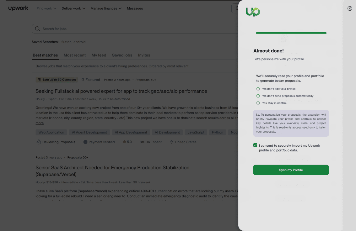 UPXL proposal voice training setup